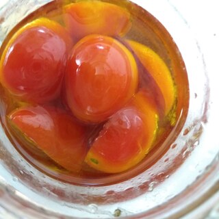「保存瓶」トマトのオリーブ漬け